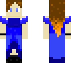 girl in a blue dress