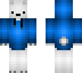polar bear with blue sweater