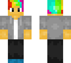 Rainbow Hair Boy | Minecraft Skin