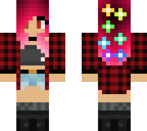 demon girl with pink hair
