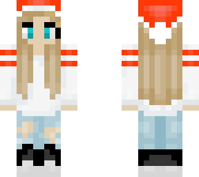 christmas girl with santa hat