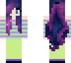 galaxy hair normal clothes girl