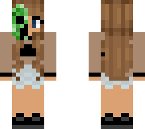 mutant creeper girl/mesh top & high-waisted shorts