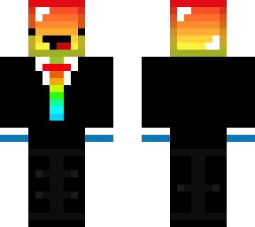 rainbow derp with a suit