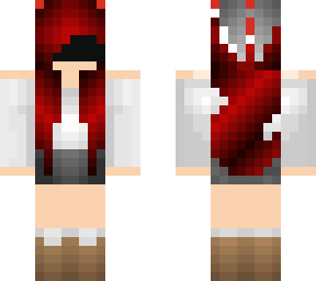 red haired girl with eye mask