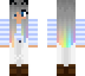 cat girl with rainbow hair (edit)