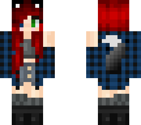 girl with red hair and ears