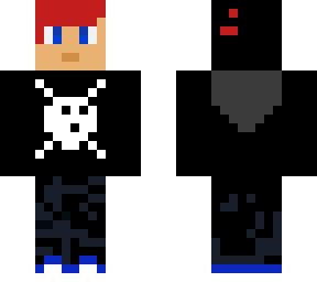 red haired skeleton hoodie