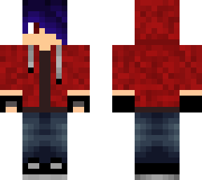 emo kid with blue hair