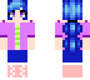 blue haired gal