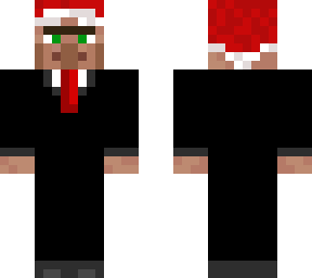 villager with tuxedo and santa hat