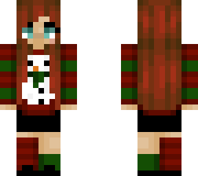 cute girl with a little snowman