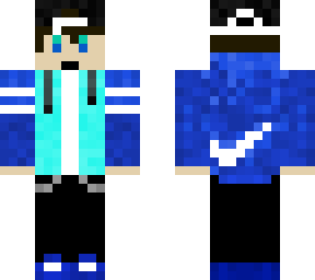 a cool Blue Nike hoodie | Minecraft Skin
