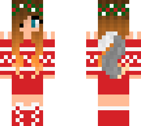 christmas wolf girl