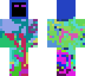 enderman in a rainbow suit