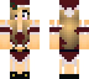 sexy blushing christmas girl