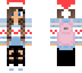 cute school girl with christmas sweater