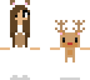 girl in a cute reindeer costume