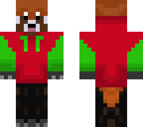 red panda in a hoodie with headphones