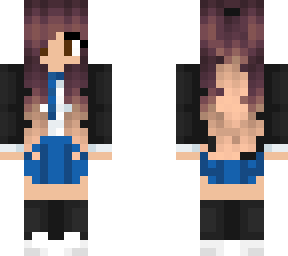 teenage uniform girl blue