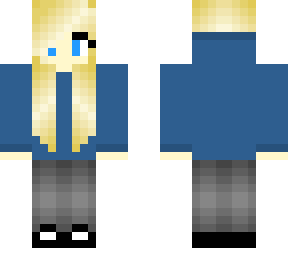 blue hoodie girl