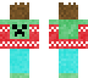 christmas pyjama creeper holding cake