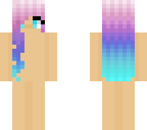 pink to blue ombre hair base: helr.