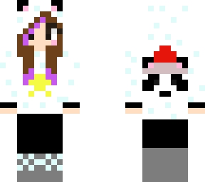 panda girl snowy outfit (xmas themed)