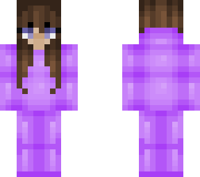 cute girl with a purple onsie