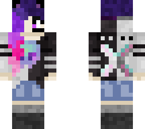 holograhpic girl ombre hair