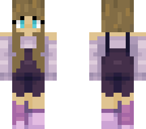 purple overalls girl
