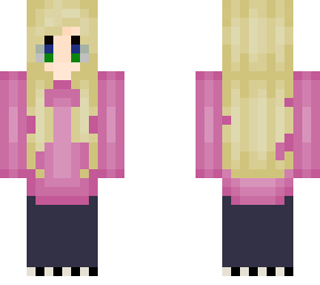 blonde pink sweater