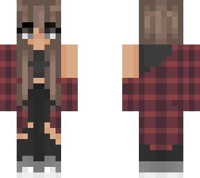 casual flannel girl (edited) original skin from cutienice