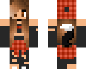 brunette gangster wolf girl (red) (brown eyes)