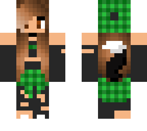 brunette green gangster girl