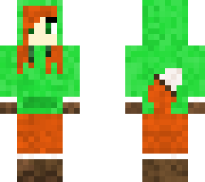fox girl with green hoodie