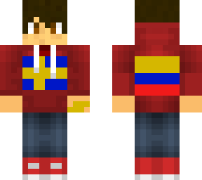 colombia/sweden flags hoddie boy