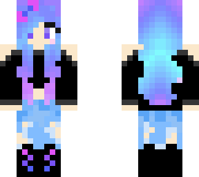galaxy girl- ripped jeans/crop top