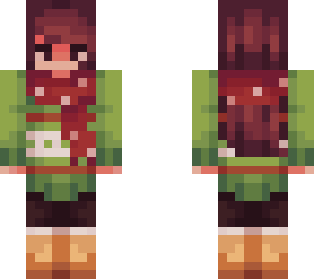 green sweater