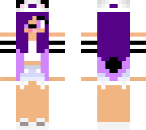 panda girl with purple hair