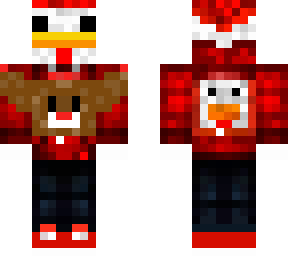 cool chicken christmas rudolph version