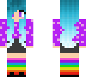Cute Rainbow Girl | Minecraft Skin