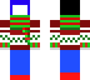 dominous blue cow in xmas jumper