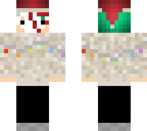 green haired christmas dude
