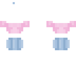 in a room full of pink and blue- base