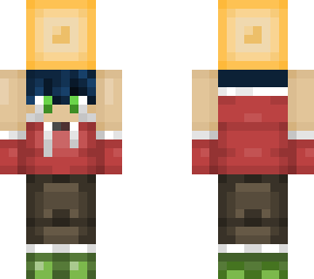 kid, with a golden block!