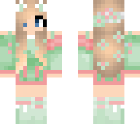 mint and strawberry romper