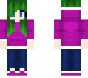 random girl (green hair)