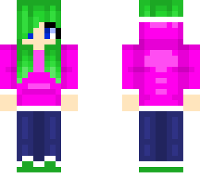 random girl with light green hair