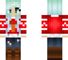 christmas girl blue hair